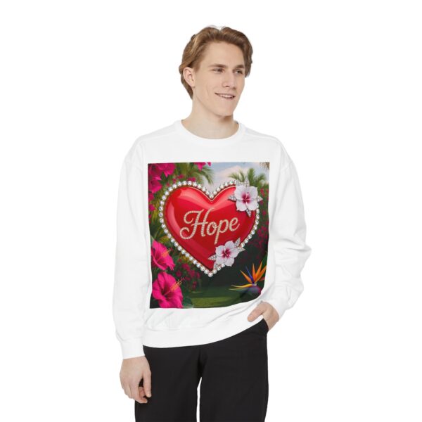 Sweatshirt Unisex Inspirational-With Our Beautiful "Hope" 'Solid Red Heart' Design- Faith Apparel Unisex Jumper Religious Gift, Comfort Wear, Gospel Fashion - Image 3