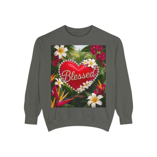 Sweatshirt Unisex with our Inspirational "Blessed" 'Solid Red Heart' Design!! Faith Apparel Gospel Fashion Jumper, Pullover - Image 17