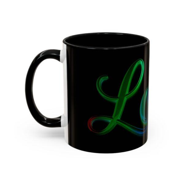 Our inspirational "Love" 'light in darkness' Ceramic Accent Coffee Mug Design is Perfect for Wedding Gifts, Inspirational Decor - Image 3