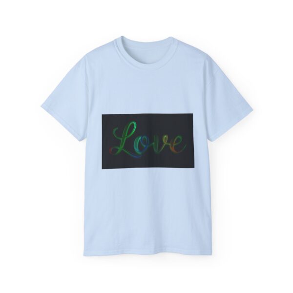 Our inspirational "Love" 'light in darkness' Design!! on a Christian Unisex Cotton T-Shirt, Faith Spiritual Apparel, Love Gift - Image 19