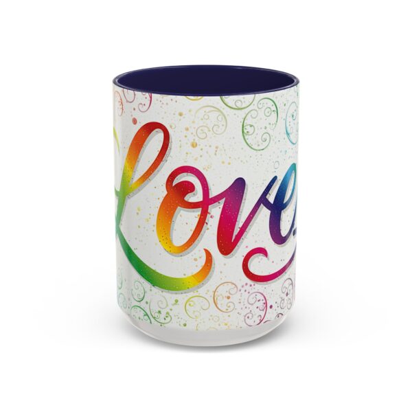 Our inspirational "Love" 'spirals' Ceramic Accent Coffee Mug Design is Perfect for Wedding Gifts, Inspirational Decor - Image 21