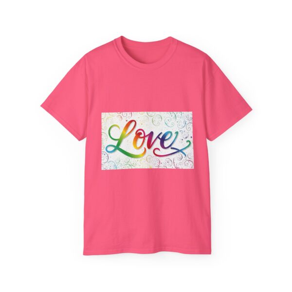 Our inspirational "Love" 'spirals' Design!! on a Christian Unisex Cotton T-Shirt, Faith Spiritual Apparel, Love Gift - Image 29