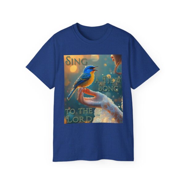 Our 'Song Bird' "Sing a New Song" Inspirational Christian Unisex Cotton T-Shirt, Faith Spiritual Apparel, Gift for Christians - Image 20