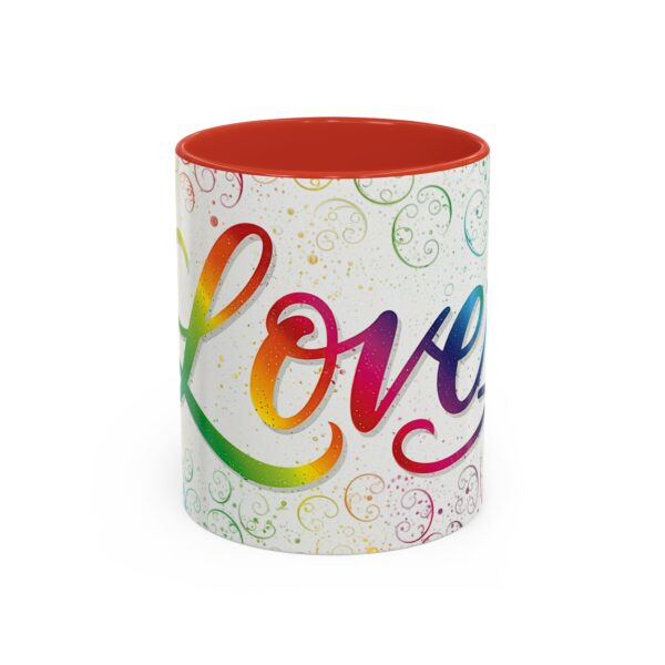 Our inspirational "Love" 'spirals' Ceramic Accent Coffee Mug Design is Perfect for Wedding Gifts, Inspirational Decor - Image 13