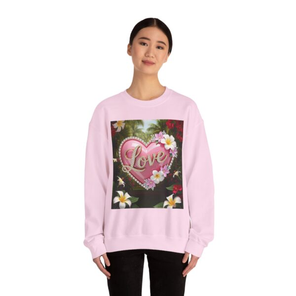 Crewneck Sweatshirt-with our inspirational "Love" 'Solid Pink Heart' Design!! Vintage Inspired Faith Apparel, Gospel Fashion Unisex Heavy - Image 20