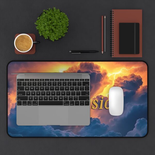 Inspirational Desk Mat 'Storm Light' "Fire Inside" - Mouse Pad Office Decor Desk Accessory Gaming Pad Computer Mat Non-Slip Beauty of Nature - Image 5