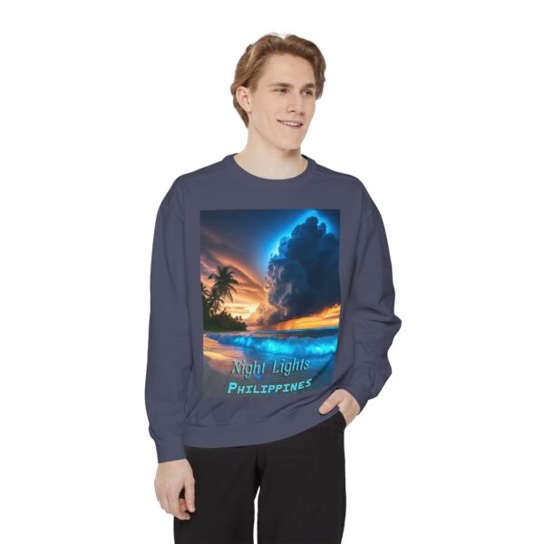Sweatshirt Unisex Inspirational with our "Night Lights-Philippines" design! Beauty of Creation Tropical Beach Comfort, Jumper, Gift - Image 24