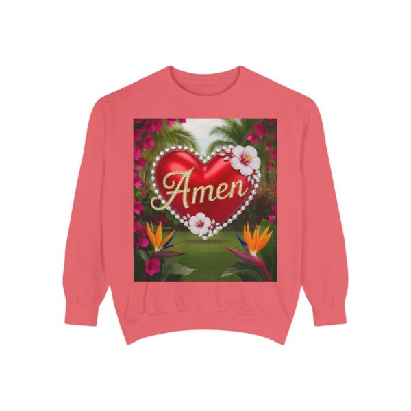 Sweatshirt Unisex Inspirational-With our beautiful "Amen" 'Solid Red Heart'- Faith Apparel, Unisex Top, Religious Gift, Comfort Wear, Church Event Style - Image 31