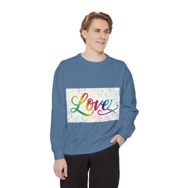Sweatshirt Unisex our inspirational "Love" 'spirals' design. Faith Apparel Gospel Fashion Jumper, Pullover - Image 3