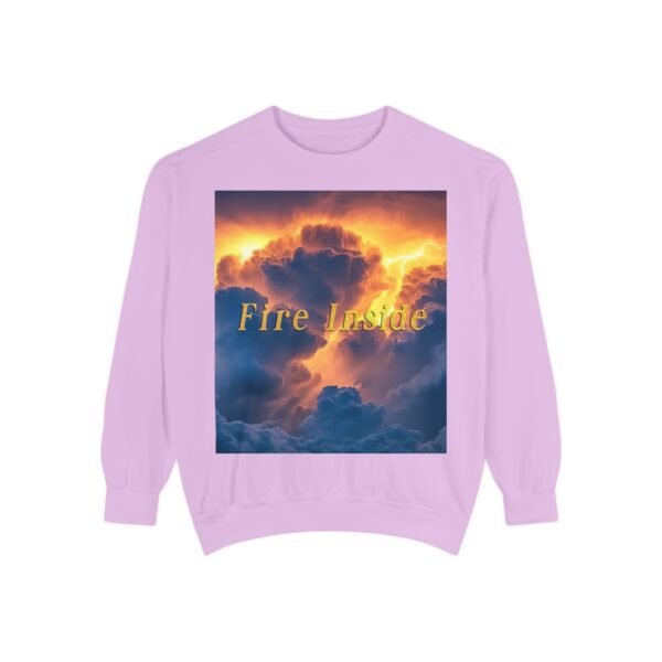Sweatshirt Unisex Inspirational with our 'Storm Light' "Fire Inside" design! Beauty of Creation Tropical Storm, Jumper, Gift Nature Lovers - Image 29