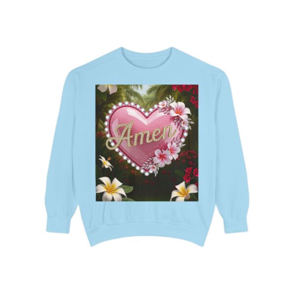 Sweatshirt Unisex Inspirational-With Our "Amen" 'Solid Pink Heart' Christian Apparel Faith-Based Gospel Comfort Philippians 4:8 Gift Jumper - Image 18