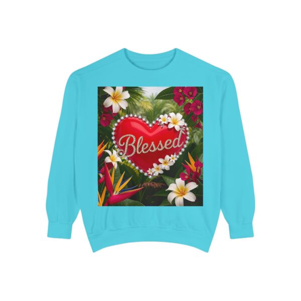Sweatshirt Unisex with our Inspirational "Blessed" 'Solid Red Heart' Design!! Faith Apparel Gospel Fashion Jumper, Pullover - Image 26
