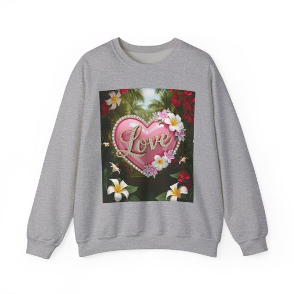 Crewneck Sweatshirt-with our Inspirational "Love" 'Solid Pink Heart' Design!! Vintage Inspired Faith Apparel, Gospel Fashion Unisex Heavy - Image 10