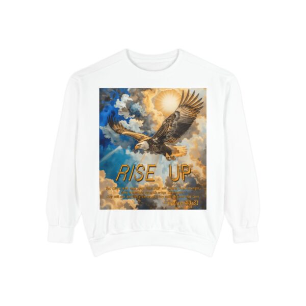 Sweatshirt Unisex Inspirational-with our "RISE UP" 'soaring eagle' design with Isaiah 40:31! Faith Apparel Gospel Fashion Jumper, Pullover - Image 8