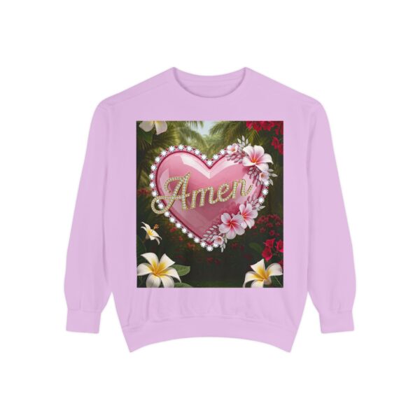 Sweatshirt Unisex Inspirational-With Our "Amen" 'Solid Pink Heart' Christian Apparel Faith-Based Gospel Comfort Philippians 4:8 Gift Jumper - Image 28