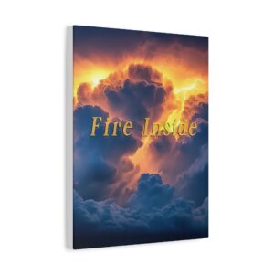 Inspirational matte Canvas Wall Art, with 'Storm Light' "Fire Inside" design! Beauty of Creation Tropical Storm Home Decor Uplifting Artwork