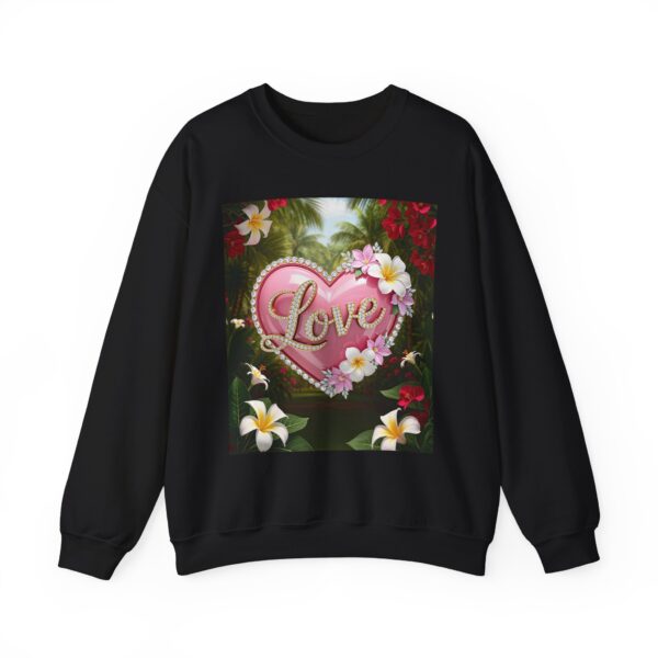 Crewneck Sweatshirt-with our Inspirational "Love" 'Solid Pink Heart' Design!! Vintage Inspired Faith Apparel, Gospel Fashion Unisex Heavy - Image 8