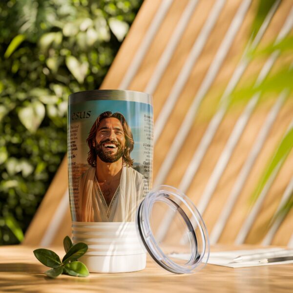 Our inspirational "Just Jesus" and Verses on Salvation Design Tumbler | 20oz Inspirational Travel Mug, Motivational Drinkware, Perfect for Gifting - Image 6