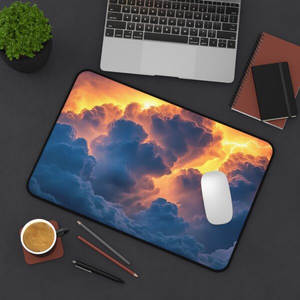 Inspirational Desk Mat 'Storm Light' - Mouse Pad, Office Decor Desk Accessory, Gaming Pad, Computer Mat, Non-Slip, Beauty of Nature - Image 3