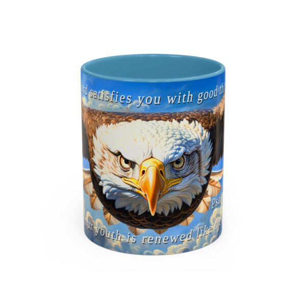 Our inspirational 'Soaring Eagle' and Psalm 103:5 'your youth is renewed like the eagles' design Ceramic Accent Coffee Mug Design is Perfect for Wedding Gifts, Inspirational Decor - Image 33