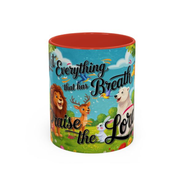 Our inspirational "Let Everything that has Breath Praise the Lord!" Ceramic Accent Coffee Mug Design is Perfect for Wedding Gifts, Inspirational Decor - Image 13