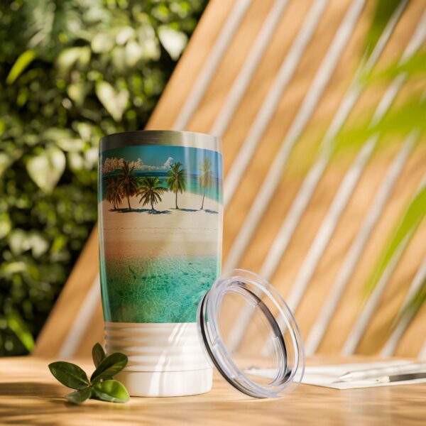 Our inspirational  "Five Palm Island" Tumbler | 20oz Inspirational Travel Mug, Motivational Drinkware, Perfect for Gifting - Image 6
