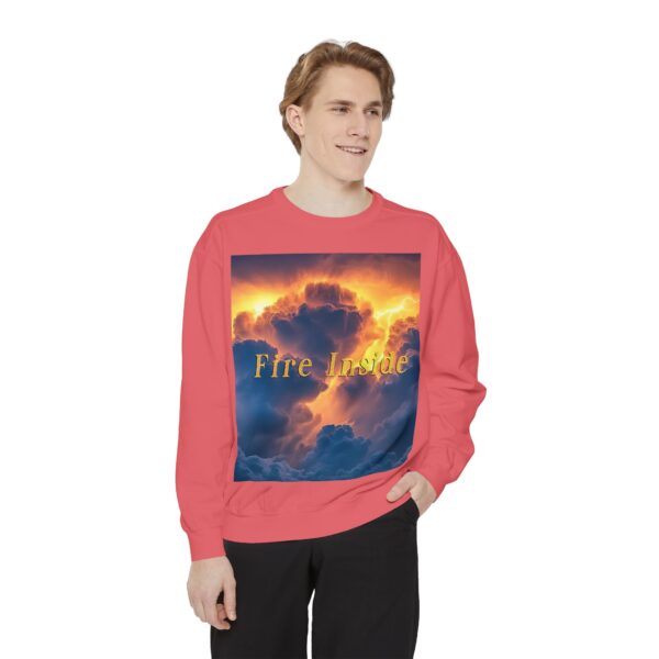 Sweatshirt Unisex Inspirational with our 'Storm Light' "Fire Inside" design! Beauty of Creation Tropical Storm, Jumper, Gift Nature Lovers - Image 32