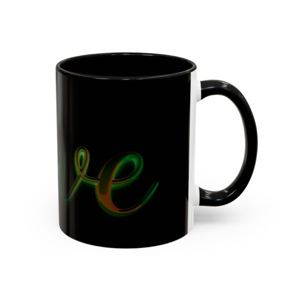 Our inspirational "Love" 'light in darkness' Ceramic Accent Coffee Mug Design is Perfect for Wedding Gifts, Inspirational Decor - Image 2