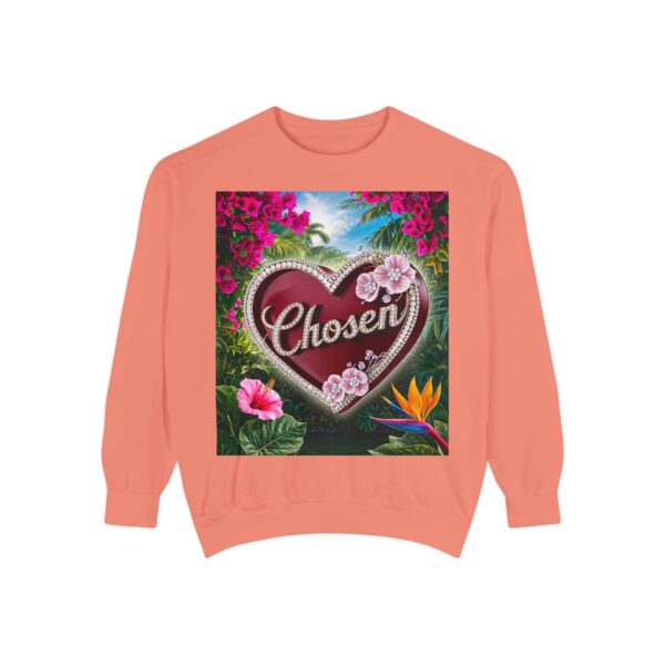 Sweatshirt Unisex Inspirational-with our "Chosen" 'Solid Red Heart' Design! Christian Uplifting Faith-Based Apparel Gospel Philippians 4:8 - Image 4