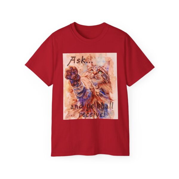 Our "Ask ...and ye shall receive" Matt 7:7 featuring a Maine Coon Cat asking for a treat! Vintage Christian Faith Apparel Unisex Cotton T-Shirt, Thoughtful Quote, Philippians 4:8 - Image 58