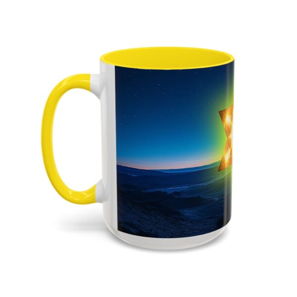 Our inspirational 'Star of David over Israel' Ceramic Accent Coffee Mug Design is Perfect for Wedding Gifts, Inspirational Decor - Image 63