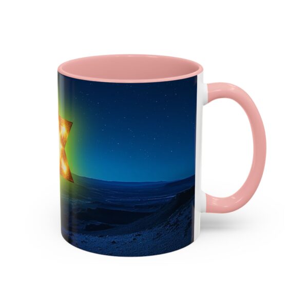 Our inspirational 'Star of David over Israel' Ceramic Accent Coffee Mug Design is Perfect for Wedding Gifts, Inspirational Decor - Image 10