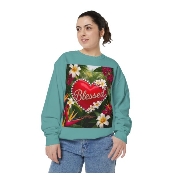 Sweatshirt Unisex with our Inspirational "Blessed" 'Solid Red Heart' Design!! Faith Apparel Gospel Fashion Jumper, Pullover - Image 21