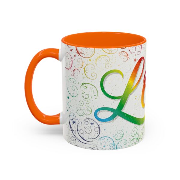 Our inspirational "Love" 'spirals' Ceramic Accent Coffee Mug Design is Perfect for Wedding Gifts, Inspirational Decor - Image 43