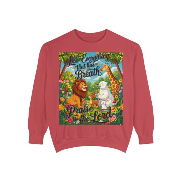 Sweatshirt Unisex with our inspirational "Let Everything that has Breath Praise the Lord!" Design! Faith Apparel Gospel Fashion Jumper, Pullover - Image 8