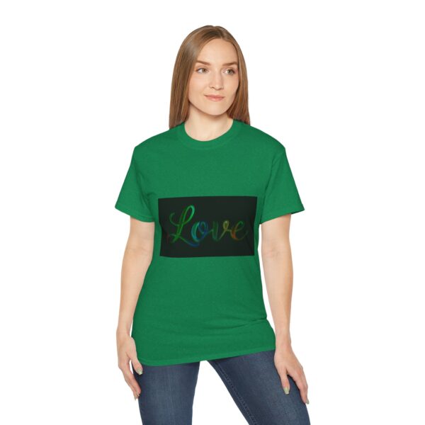 Our inspirational "Love" 'light in darkness' Design!! on a Christian Unisex Cotton T-Shirt, Faith Spiritual Apparel, Love Gift - Image 18