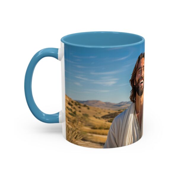 Our inspirational "Just Jesus" Ceramic Accent Coffee Mug Design is Perfect for Wedding Gifts, Inspirational Decor - Image 35