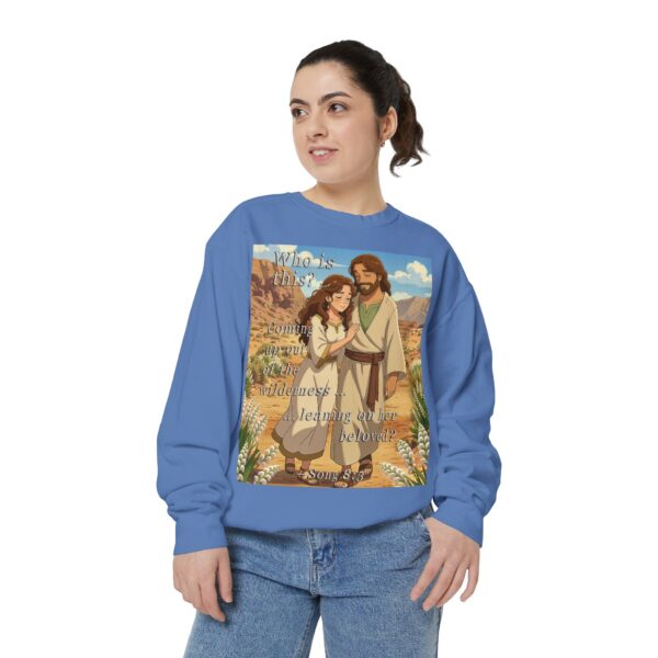 Sweatshirt Unisex Inspirational-with our "Who is this?" from Song of Solomon 8:5 design in ANIME style! Faith Apparel Gospel Fashion Jumper, Pullover - Image 28