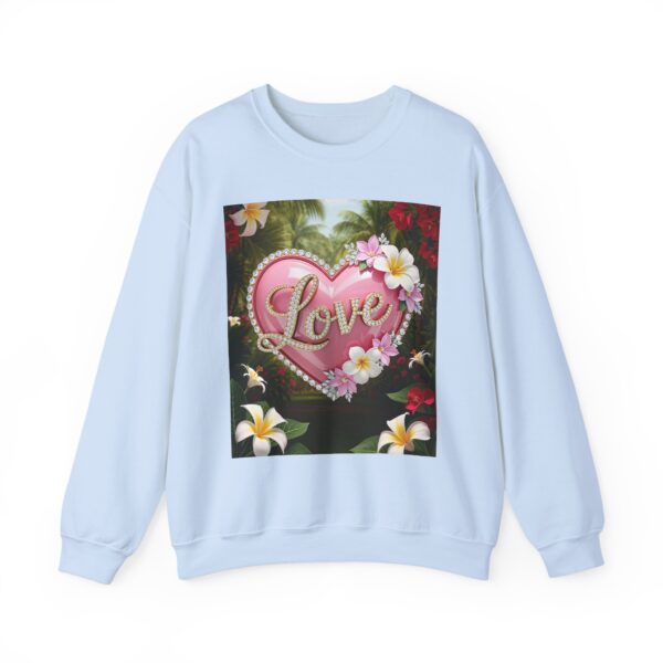 Crewneck Sweatshirt-with our inspirational "Love" 'Solid Pink Heart' Design!! Vintage Inspired Faith Apparel, Gospel Fashion Unisex Heavy - Image 6