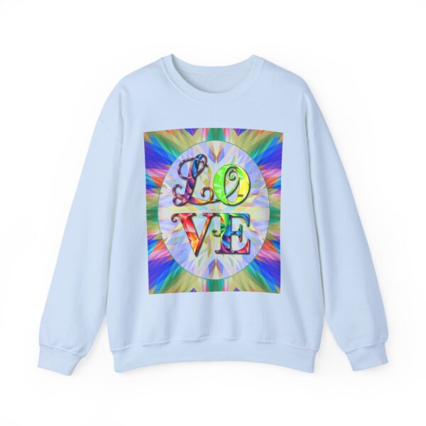 Crewneck Sweatshirt-with our inspirational "Love" 'kaleidoscope' Design!! Vintage Inspired Faith Apparel, Gospel Fashion Unisex Heavy - Image 6