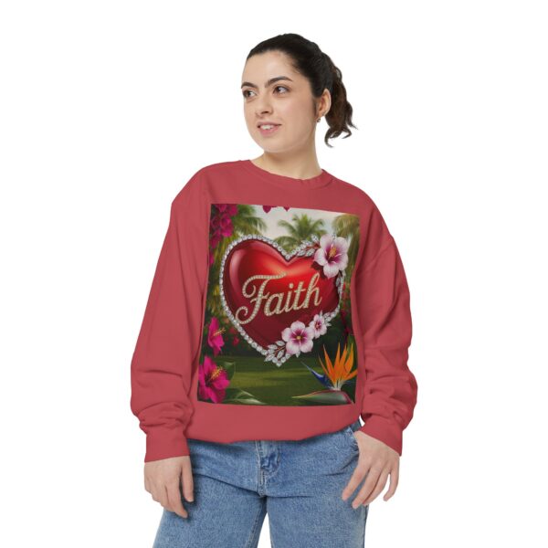 Sweatshirt Unisex Inspirational-With our "FAITH" 'Solid Red Heart' design! Beauty of Creation Tropical Beach Comfort, Jumper, Gift - Image 32