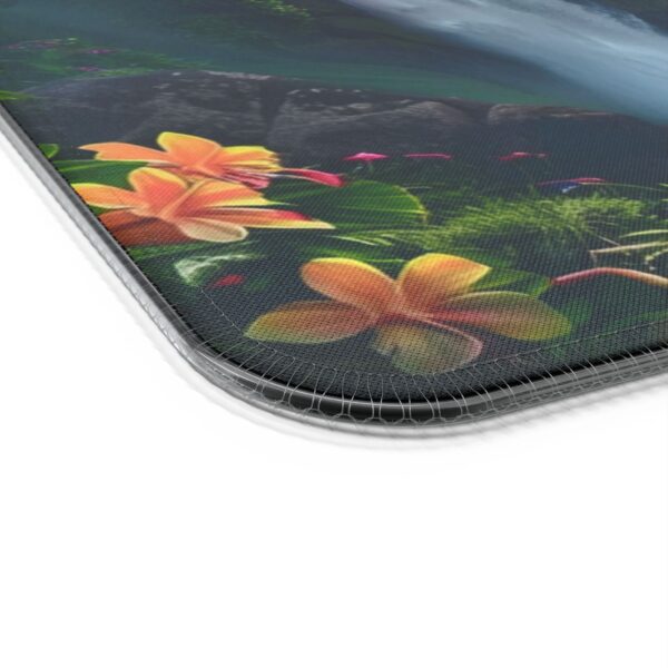 LED + Wireless Charger Gaming Mouse Pad with 'Philippine Waterfall' Design, Gaming Desk Accessory, Tech Gift, Home Office Gamer Essentials - Image 2