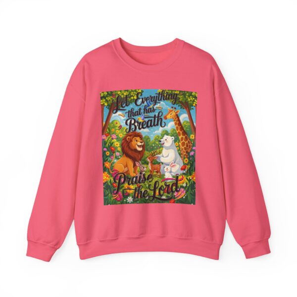Crewneck Sweatshirt with our inspirational "Let Everything that has Breath Praise the Lord!" Design! Vintage Inspired Faith Apparel, Gospel Fashion Unisex Heavy - Image 19