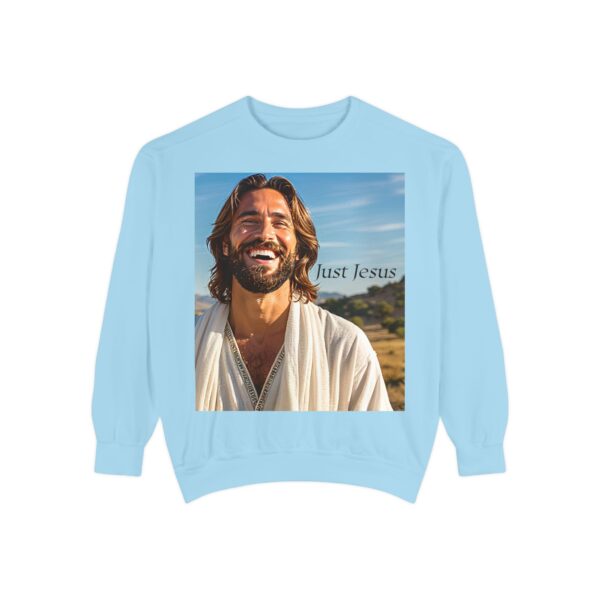 Sweatshirt Unisex with our inspirational  "Just Jesus" Design!! Faith Apparel Gospel Fashion Jumper, Pullover - Image 28