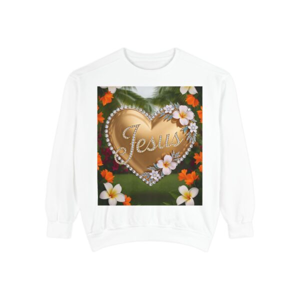 Sweatshirt Unisex with our Inspirational "Jesus" 'Diamond Ring-Solid Gold Heart' Design! Faith Apparel Gospel Fashion - Image 14