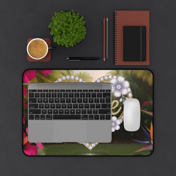 Inspirational Desk Mat "Hope" 'Diamond Ring Heart' - Mouse Pad, Office Decor Desk Accessory, Gaming Pad, Computer Mat, Non-Slip - Image 2