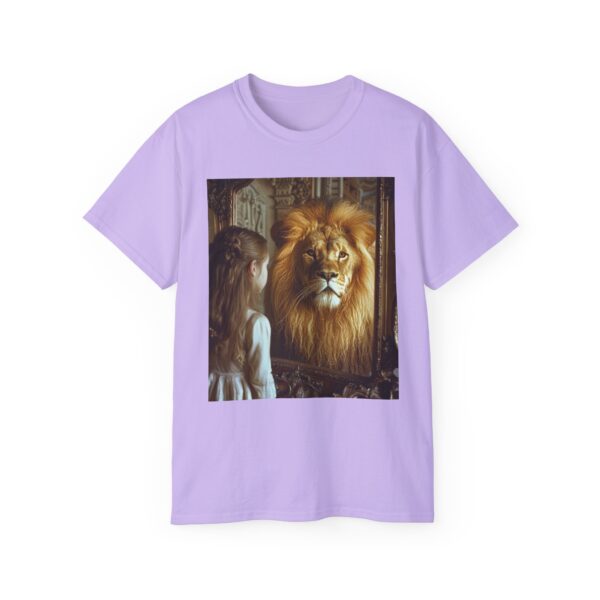 Our 'Lion in the Mirror' Inspirational Design Christian Faith Apparel Unisex Cotton T-Shirt Vintage, Lion of Judah and Aslan-Inspired Gift - Image 23