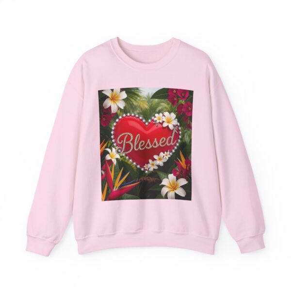 Crewneck Sweatshirt-with our Inspirational "Blessed" 'Solid Red Heart' Design!! Vintage Inspired Faith Apparel, Gospel Fashion Unisex Heavy - Image 19