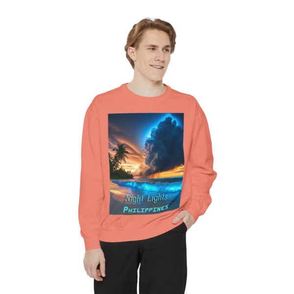 Sweatshirt Unisex Inspirational with our "Night Lights-Philippines" design! Beauty of Creation Tropical Beach Comfort, Jumper, Gift - Image 6