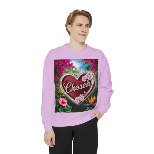 Sweatshirt Unisex Inspirational-with our "Chosen" 'Solid Red Heart' Design! Christian Uplifting Faith-Based Apparel Gospel Philippians 4:8 - Image 30
